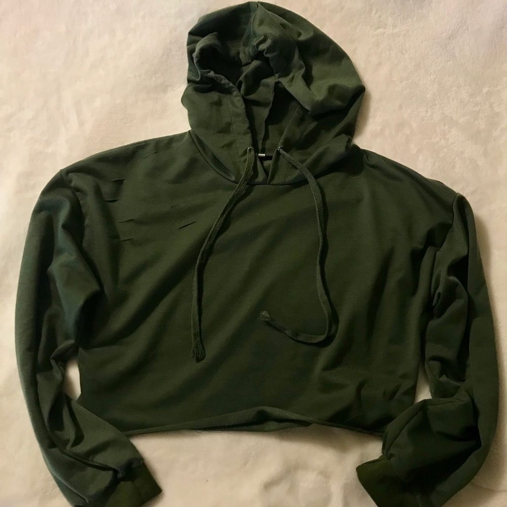 Romwe Cropped Hoodie